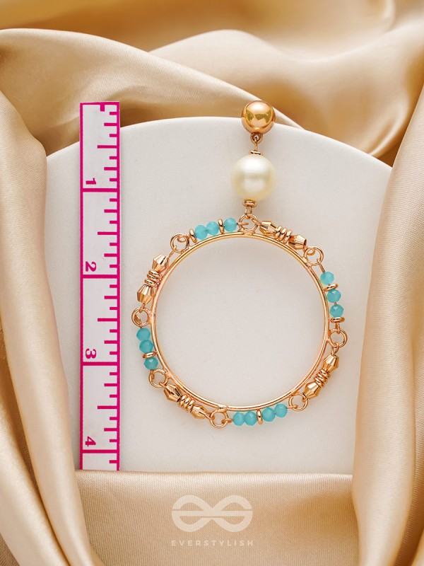  Merry-'Gold'-Round- Golden Embellished Earrings