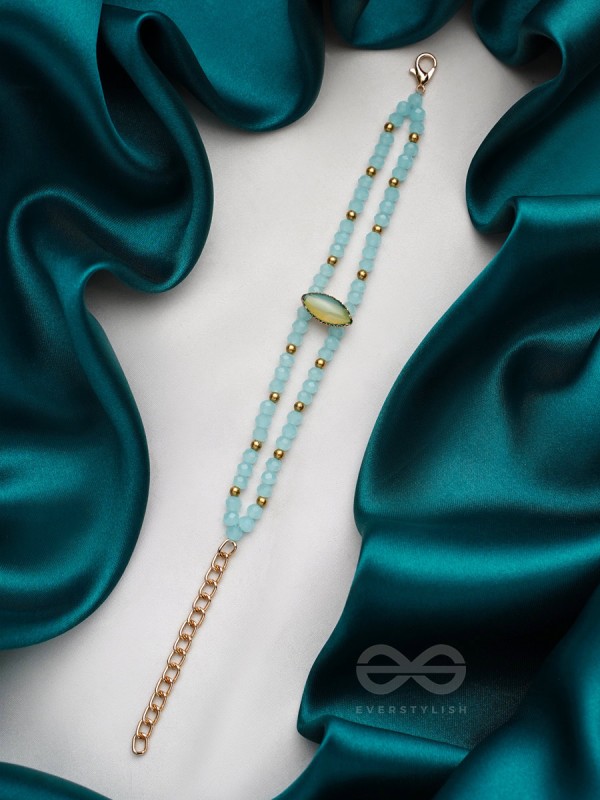 The Sapphire Grove- Golden Embellished Bracelet
