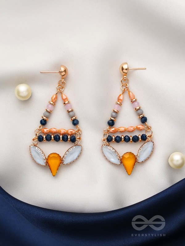 The Tribal Charm - Golden Embellished Earrings
