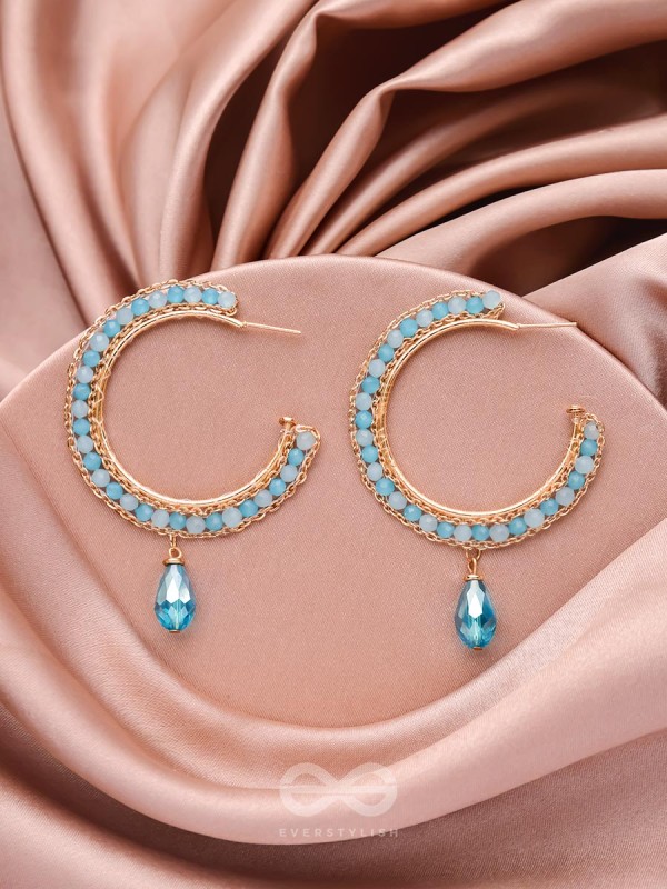 The Rainy Cloud- Golden Embellished Earrings