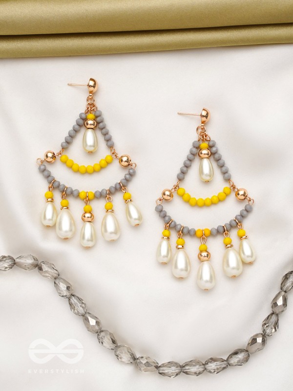 The Pearly Kite- Golden Pearl Earrings