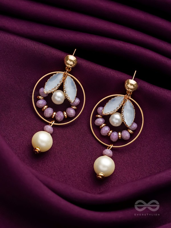 The Orchid Garden- Golden Pearl Earrings