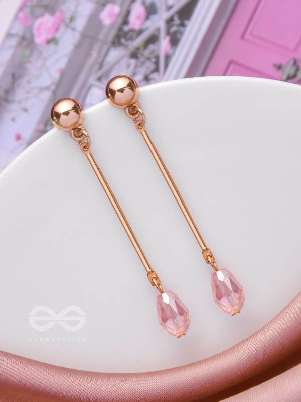 The Dazzling Drops- Golden Embellished Earrings