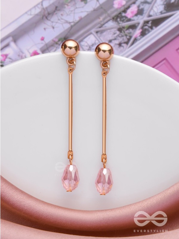 The Dazzling Drops- Golden Embellished Earrings