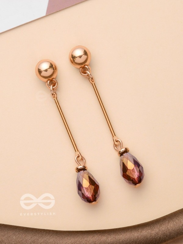The Alluring Iris- Golden Embellished Earrings