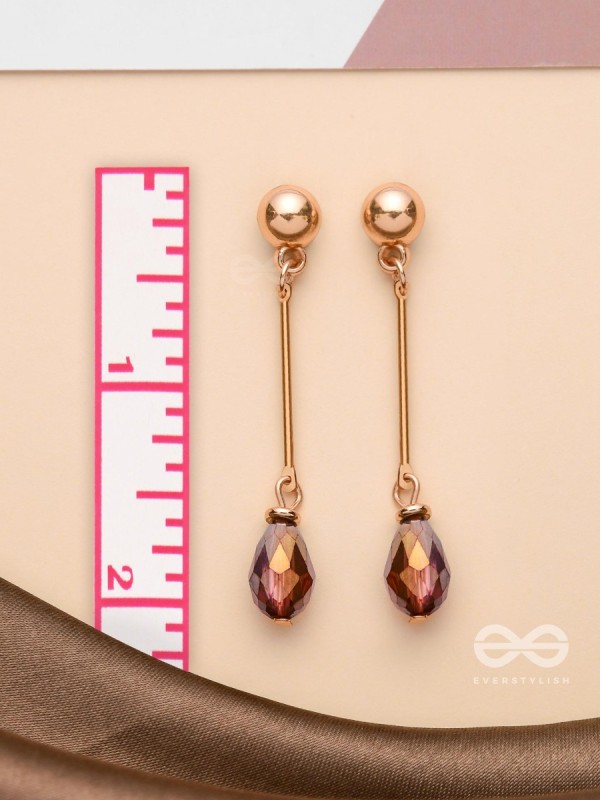 The Alluring Iris- Golden Embellished Earrings