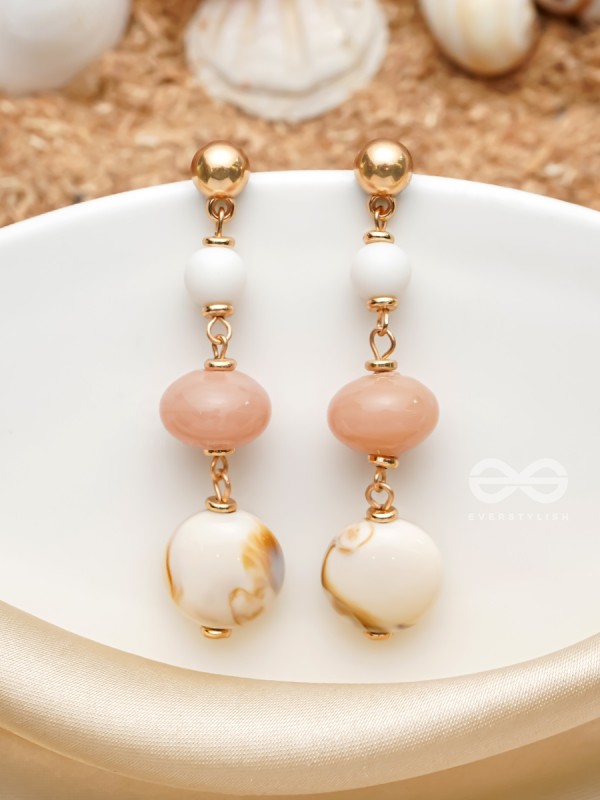 Shell n Core- Golden Embellished Earrings