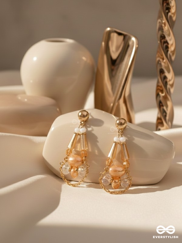The Crystal Chandelier- Golden Embellished Earrings
