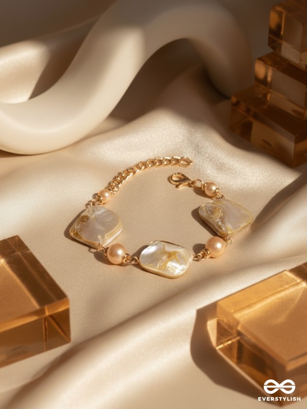 The Ocean Wonder- Golden Embellished Bracelet