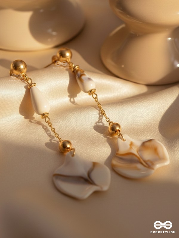 The Beach Spirit- Golden Embellished Earrings