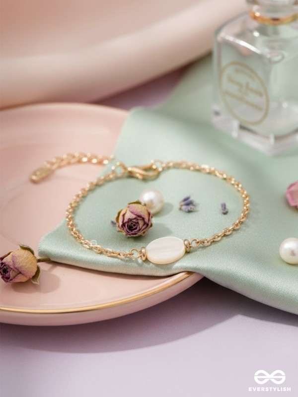 The Snow Crystal- Golden Embellished Bracelet