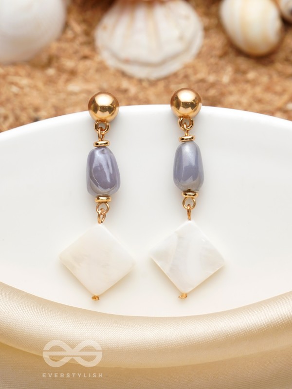 The Shimmering Snowflake- Golden Embellished Earrings