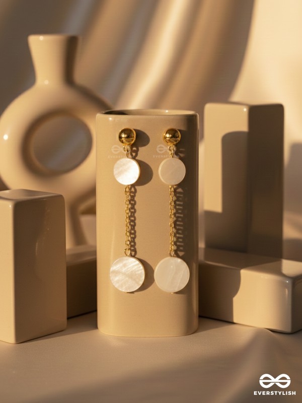 The Shell Shower- Golden Embellished Earrings