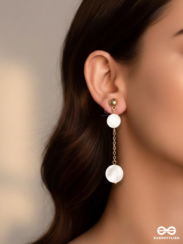 The Shell Shower- Golden Embellished Earrings