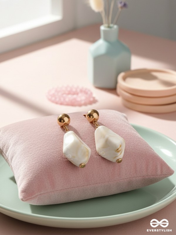 Rock' On- Golden Embellished Earrings