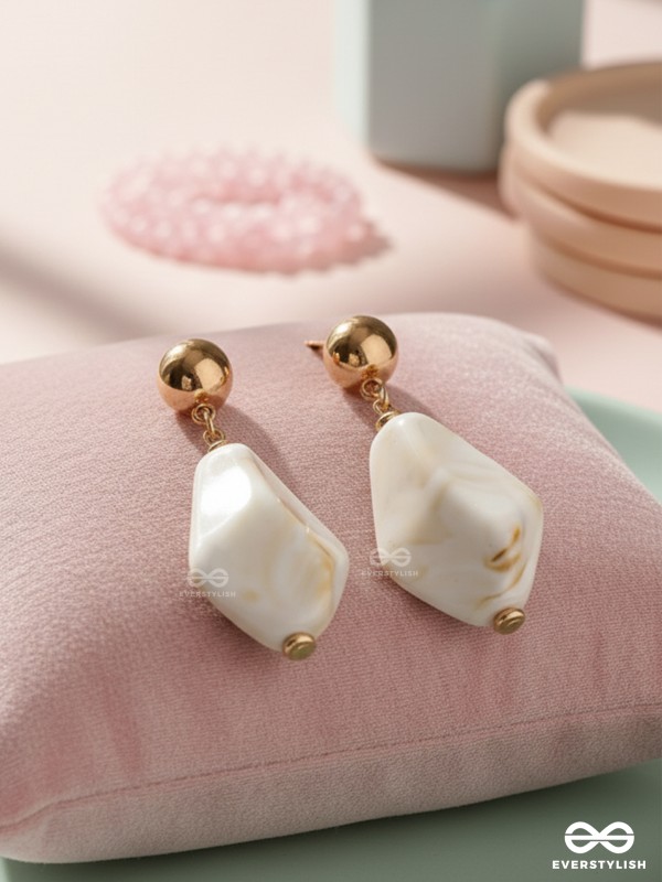 Rock' On- Golden Embellished Earrings