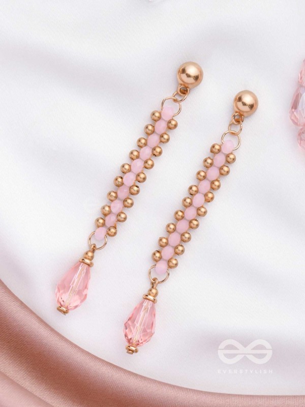 The Rose Vine- Golden Embellished Earrings