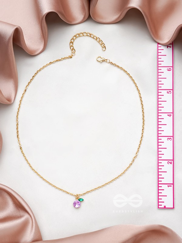 The Fig Delight- Golden Embellished Necklace With Anti-Tarnish Coating