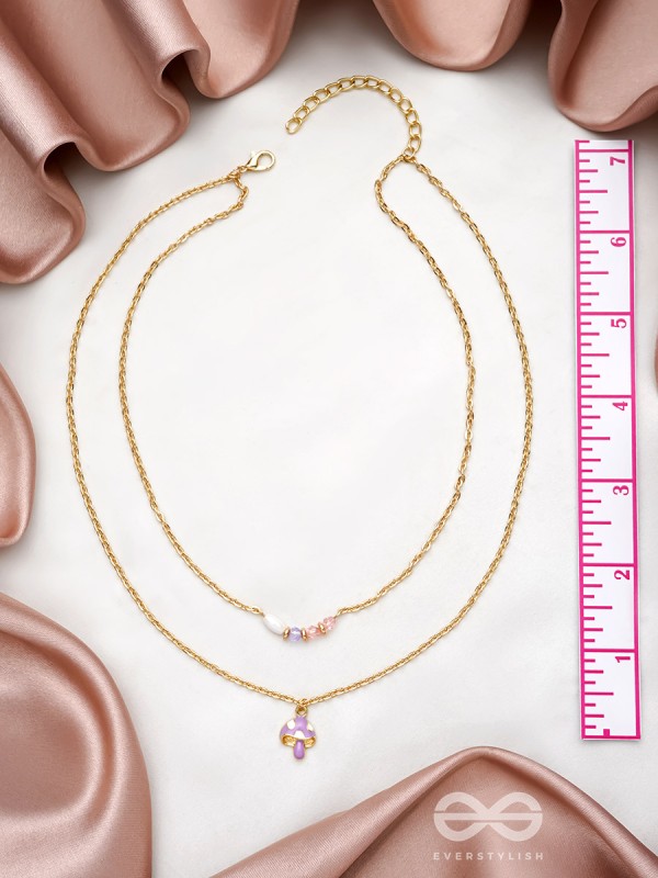 Double The Charm- Golden Layered Necklace With Anti-Tarnish Coating 