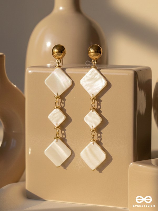 The Beach Vibes- Golden Embellished Earrings