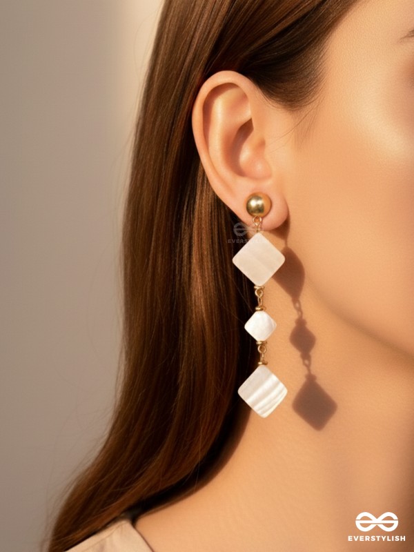 The Beach Vibes- Golden Embellished Earrings