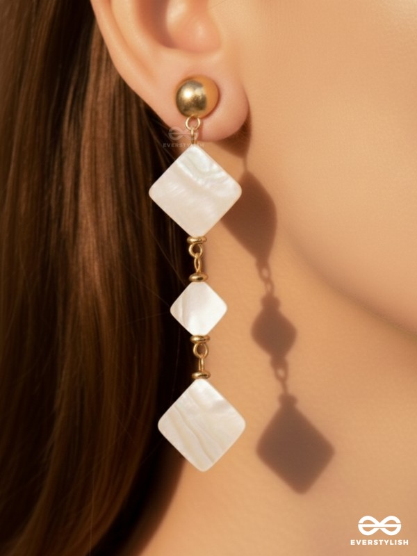 The Beach Vibes- Golden Embellished Earrings