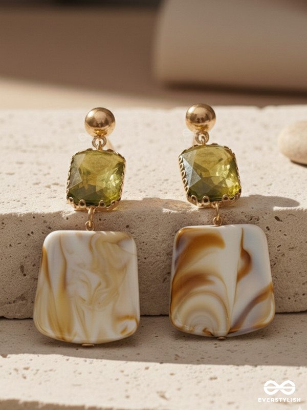 The Sandy Feet- Golden Embellished Earrings