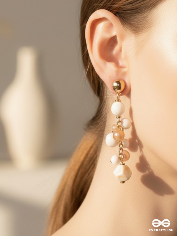 The Berry Branch- Golden Embellished Earrings