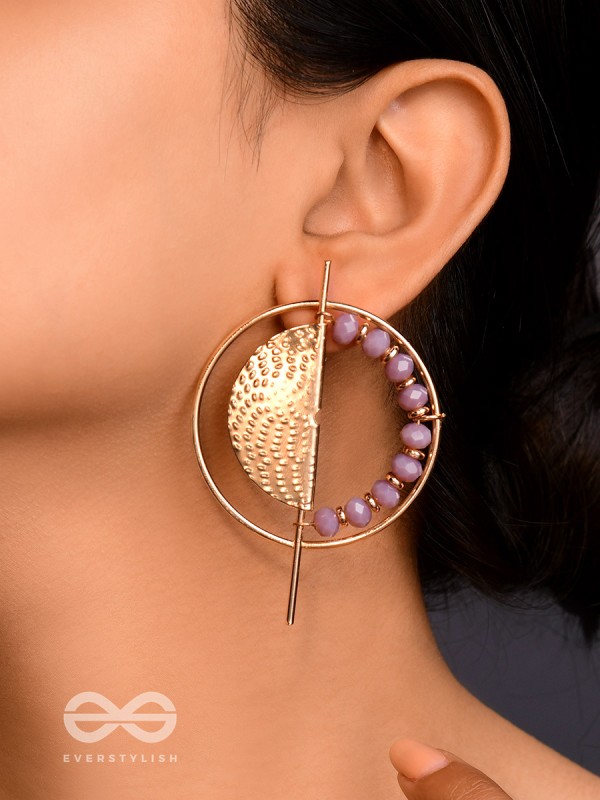 The Golden Sunburst- Golden Beads Earrings