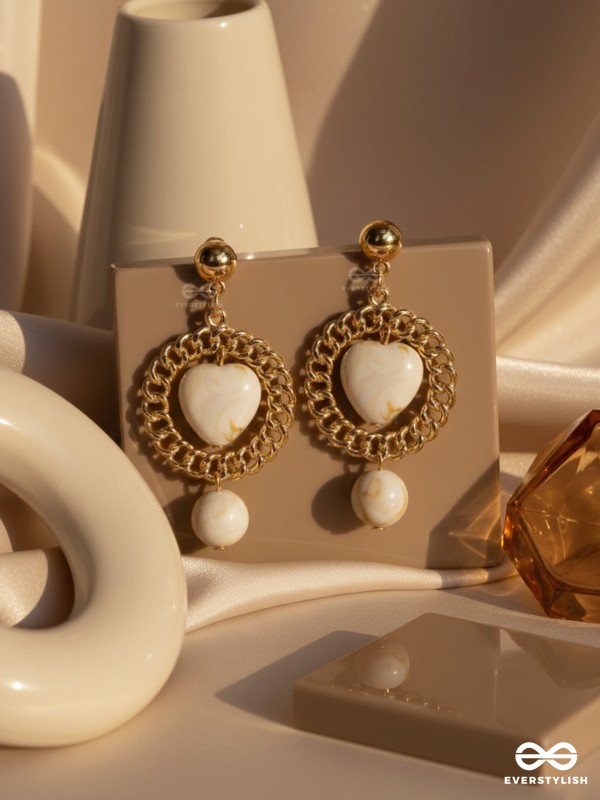 Shining Sun n Sand- Golden Shell Earrings