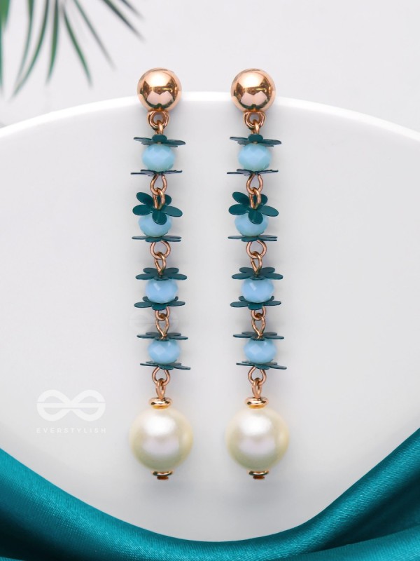 The Lily of the Nile- Golden Pearl Earrings