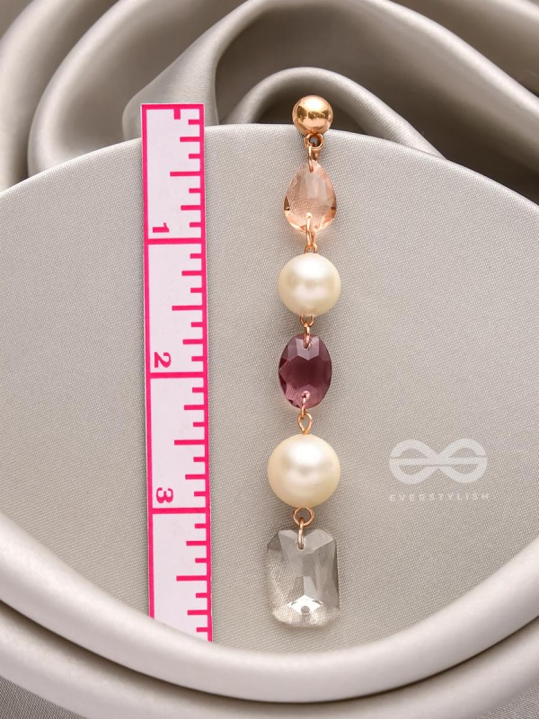 The Glam Squad- Golden Embellished Dangler Earrings