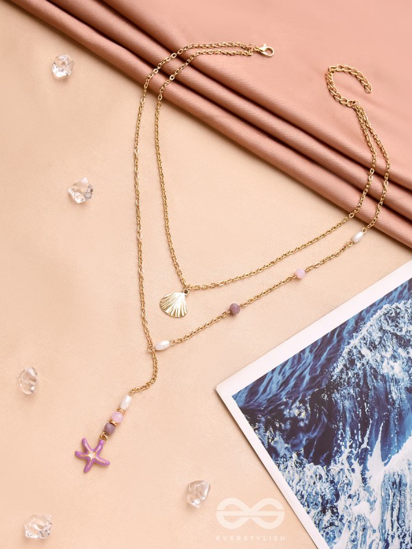 The Sea Of Charm- Golden Layered Necklace With Anti-Tarnish Coating 