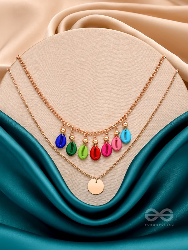 The Rainbow Belle- Golden Layered Necklace With Anti-Tarnish Coating 