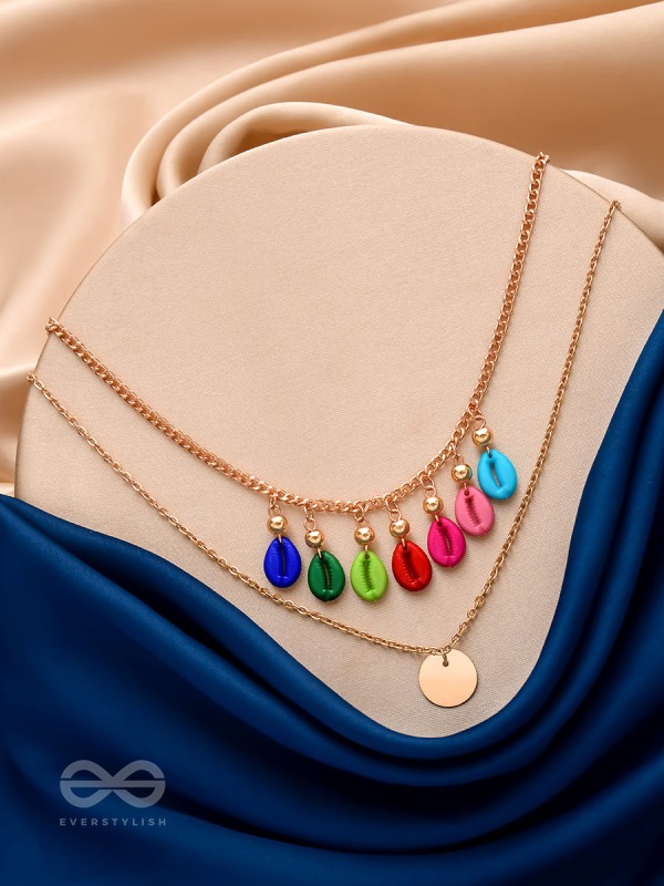 The Rainbow Belle- Golden Layered Necklace With Anti-Tarnish Coating 