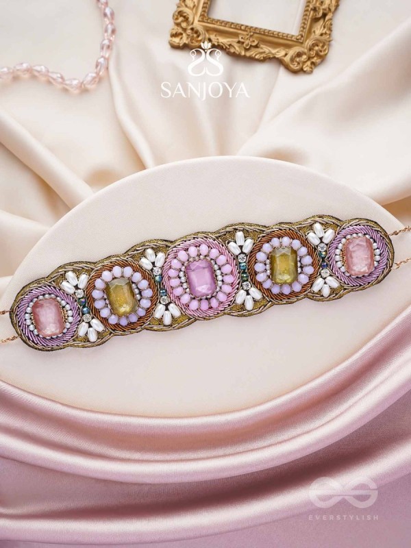 Srija- The String of Flowers- Pearls & Stones Embroidered Choker Necklace