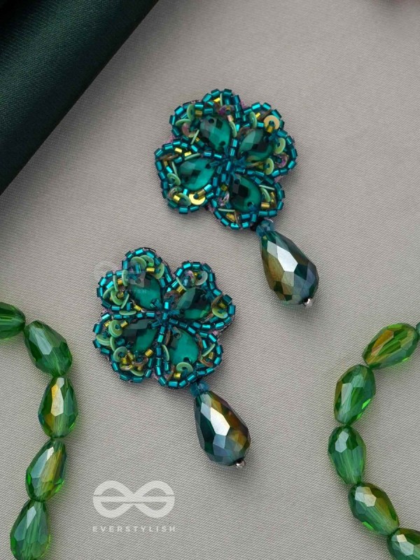Shrona- The Luminescent Galaxy- Stones & Sequins Embroidered Earrings