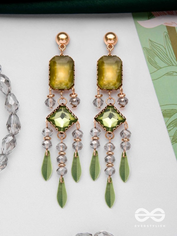 The Lush Sprinkles- Golden Embellished Earrings