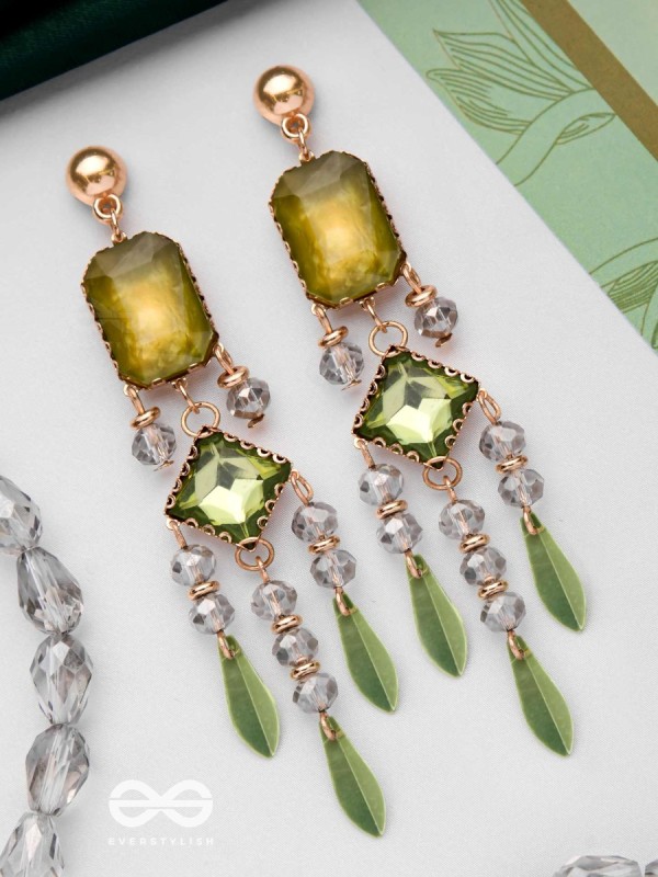 The Lush Sprinkles- Golden Embellished Earrings