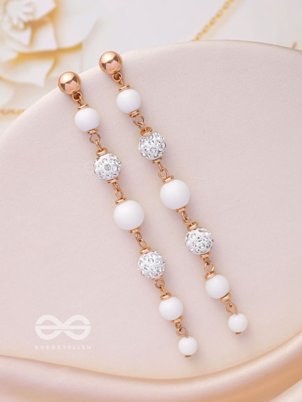 The Ivory Showers- Golden Embellished Earrings