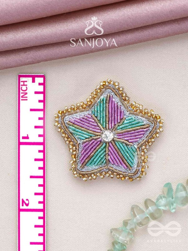 Tusharkana- The Misty Snowflake- Stones & Beads Embroidered Earrings