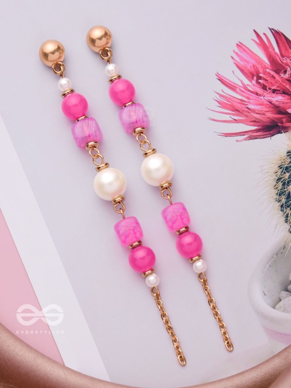 The Coral Rains- Golden Embellished Earrings