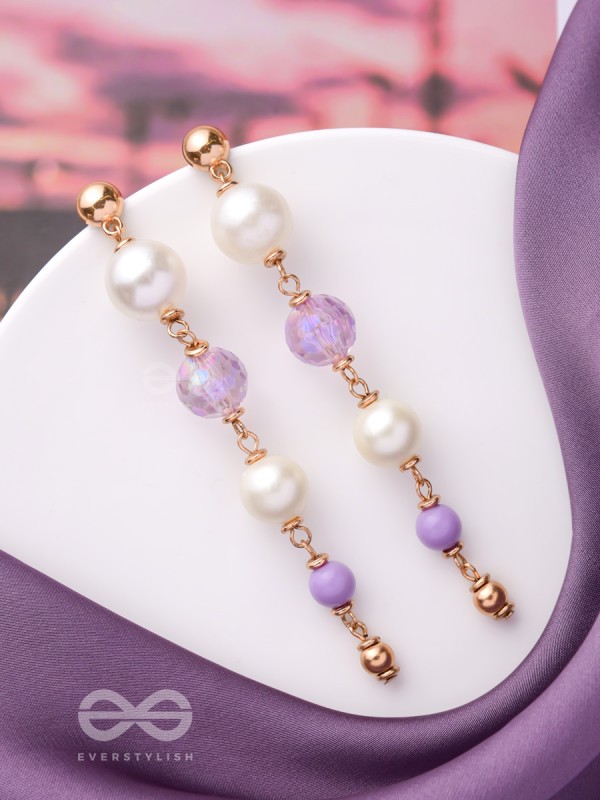 The Orchid Blossoms- Golden Pearl Earrings