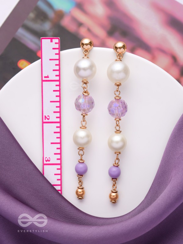 The Orchid Blossoms- Golden Pearl Earrings