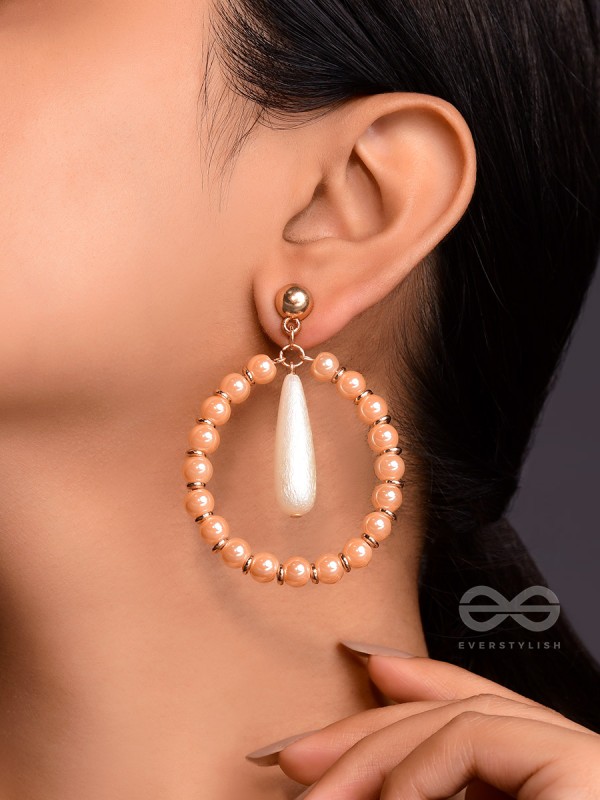 The Moon Dance- Golden Pearl Earrings