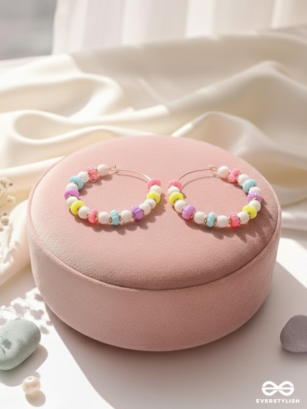 The Sparkling Rainbow- Golden Embellished Earrings