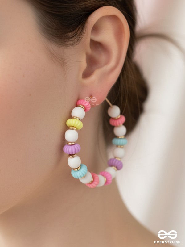 The Sparkling Rainbow- Golden Embellished Earrings