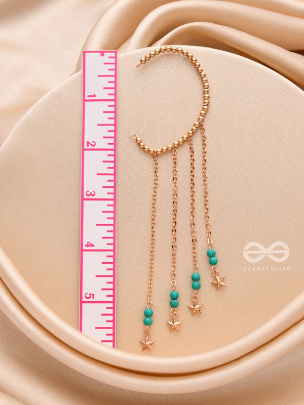 The Twinkling Trail- Golden Embellished Earcuff
