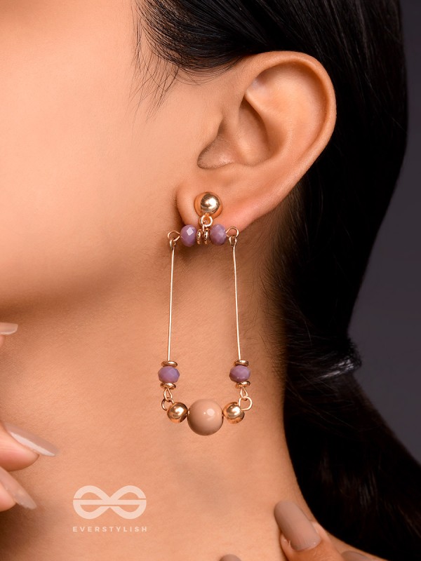 The Swing Steps- Golden Embellished Earrings