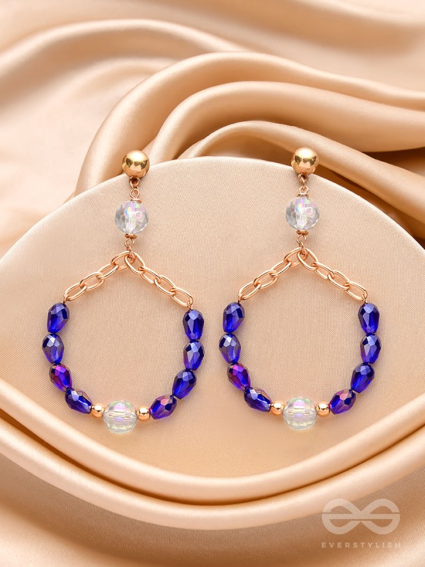 The Shimmering Stars- Golden Embellished Earrings